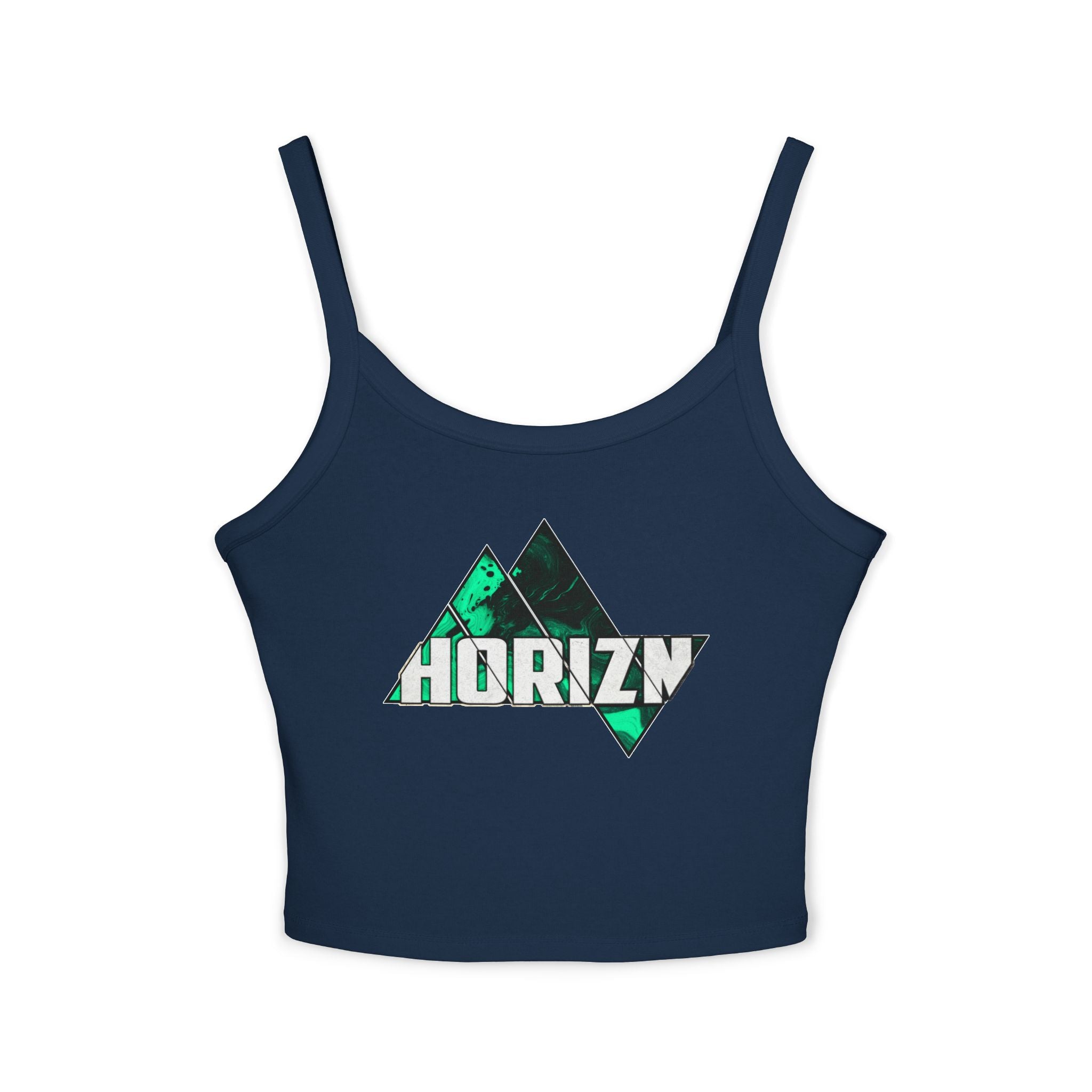 Horizn Green Marble Triangle Crop Tank