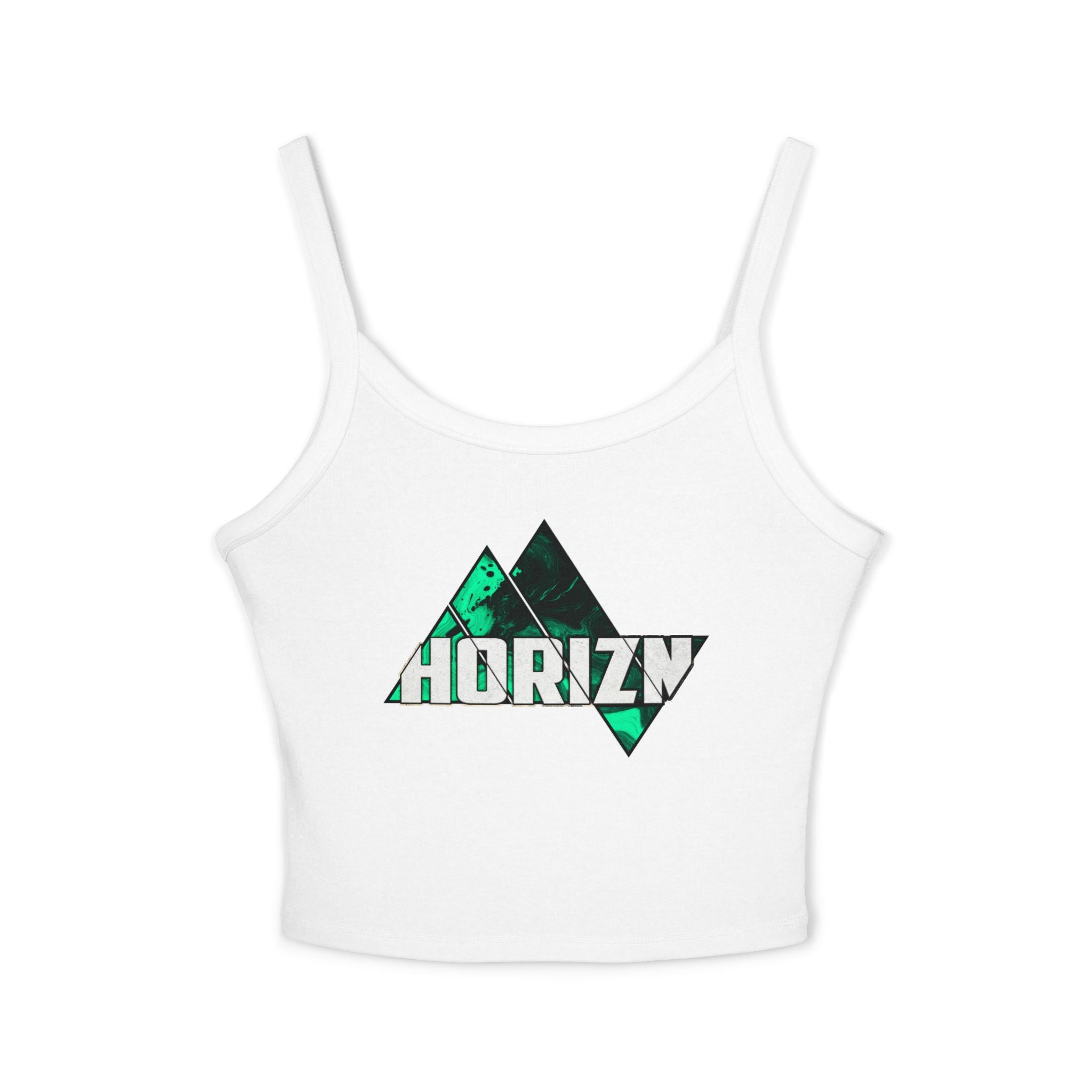 Horizn Green Marble Triangle Crop Tank