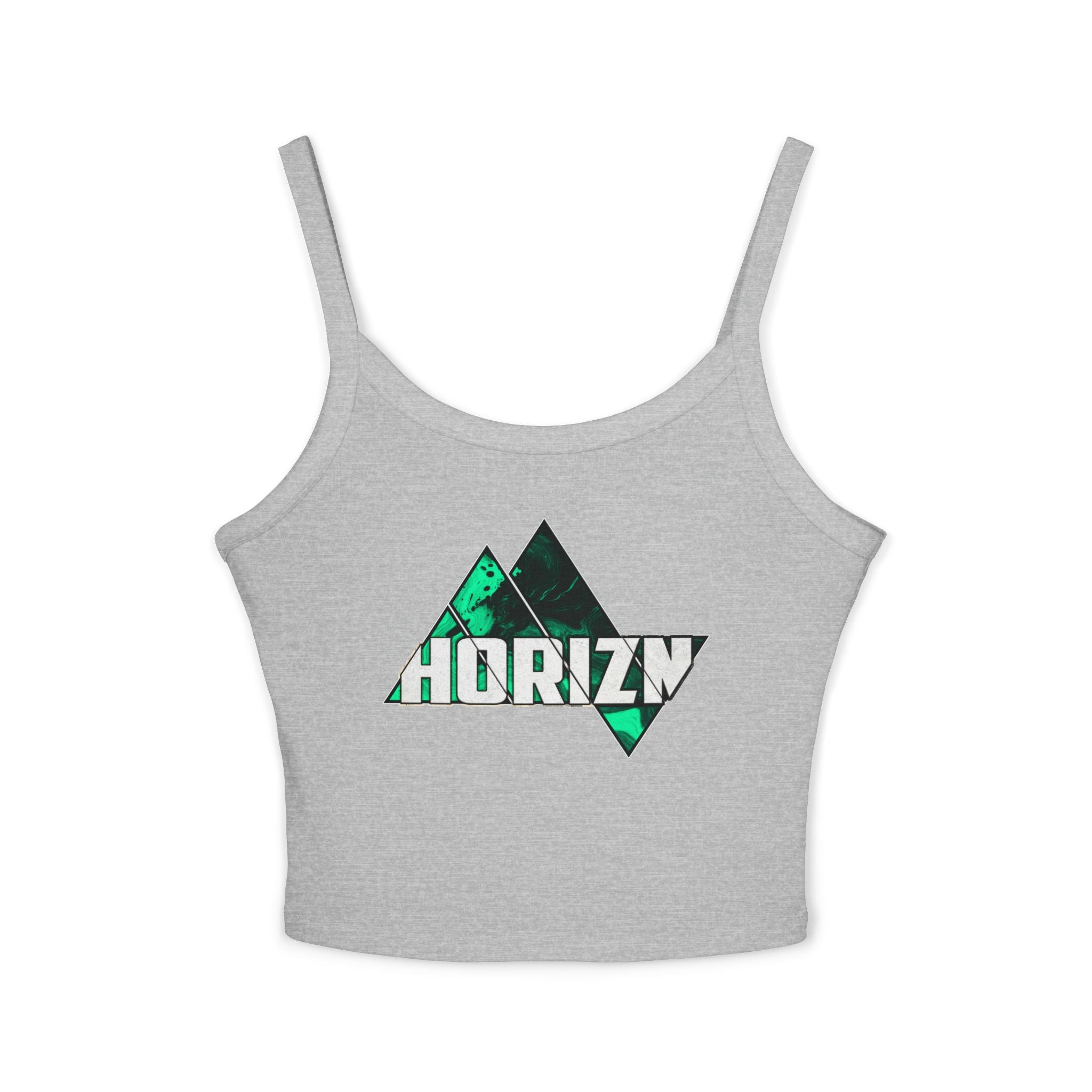 Horizn Green Marble Triangle Crop Tank