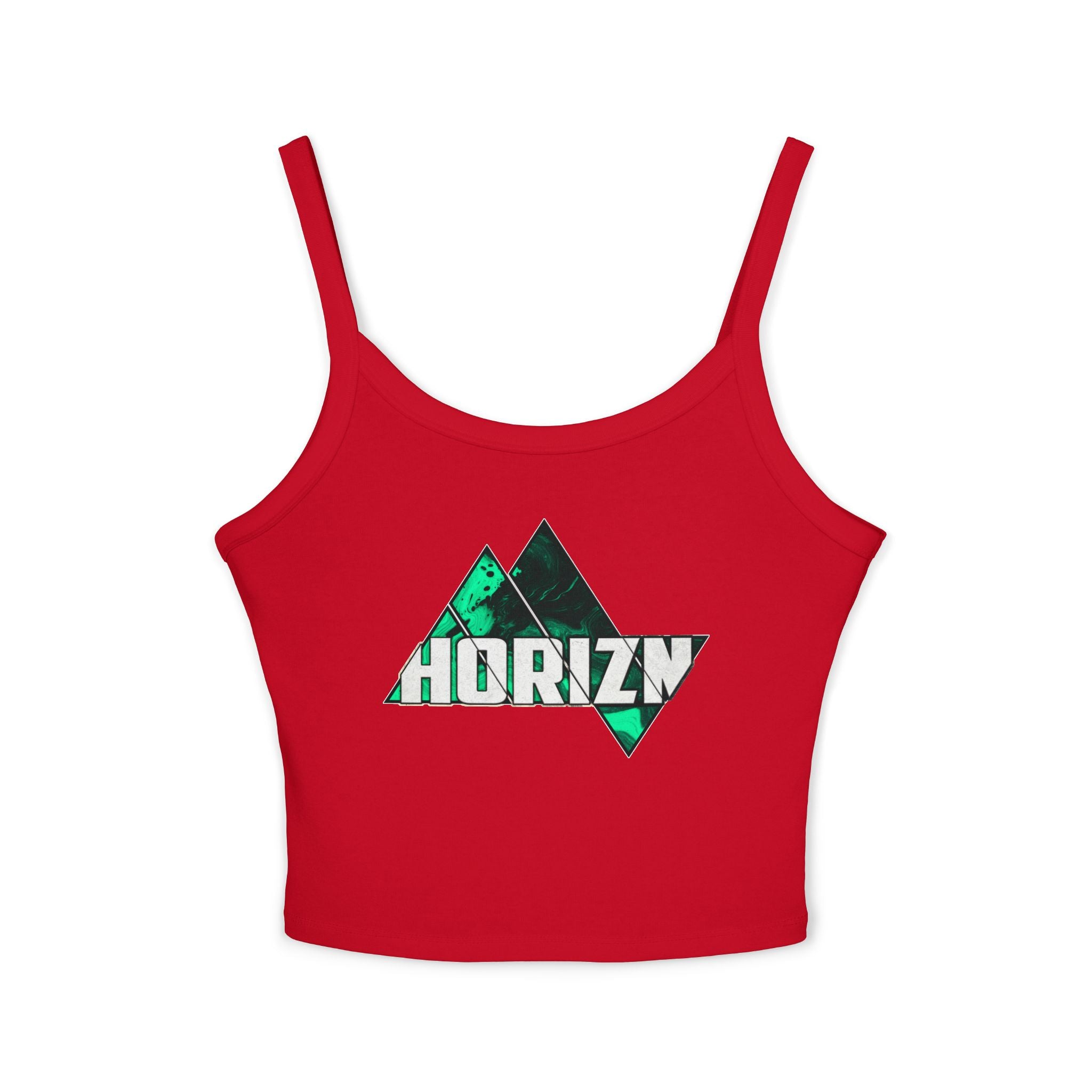 Horizn Green Marble Triangle Crop Tank