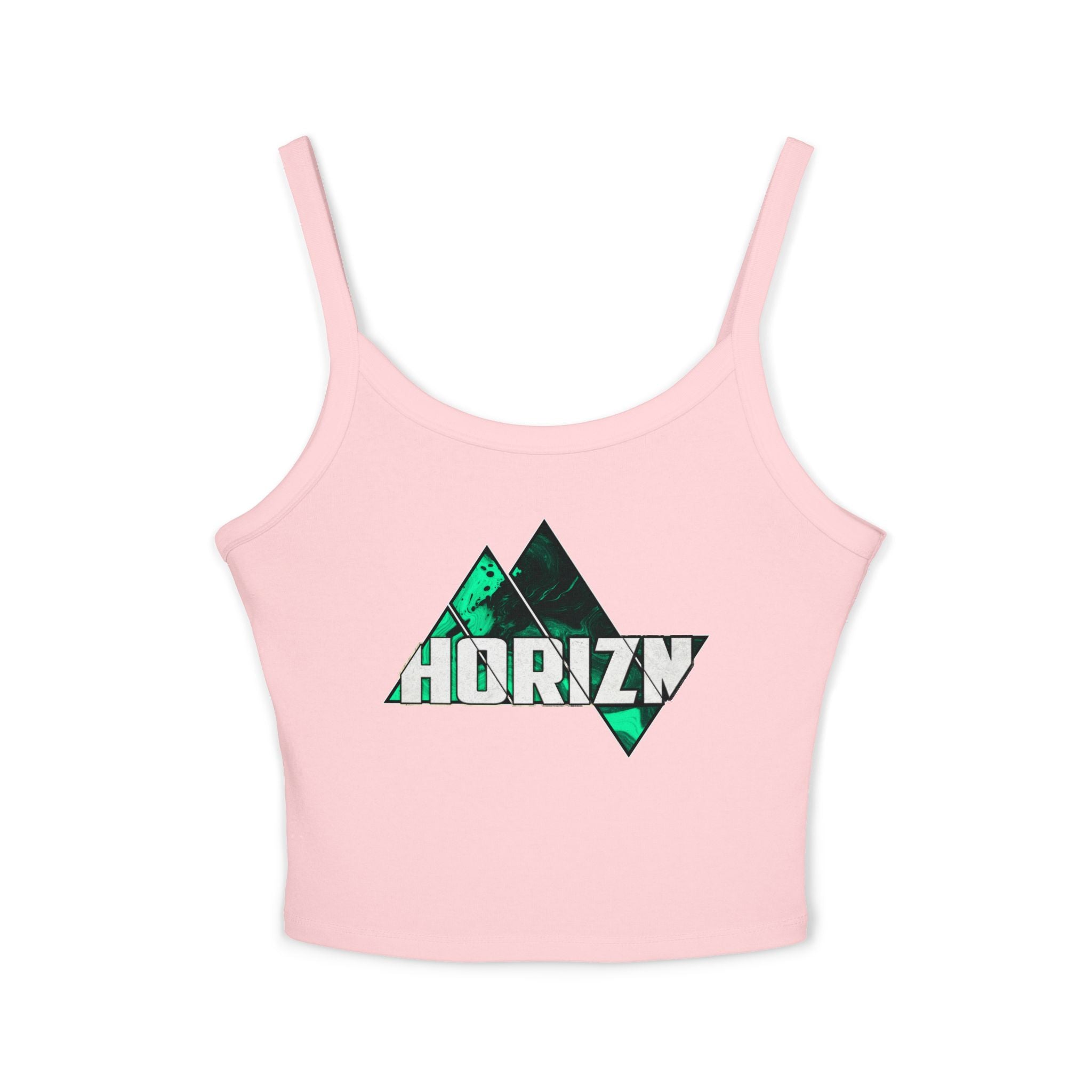 Horizn Green Marble Triangle Crop Tank