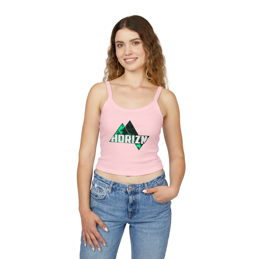 Horizn Green Marble Triangle Crop Tank
