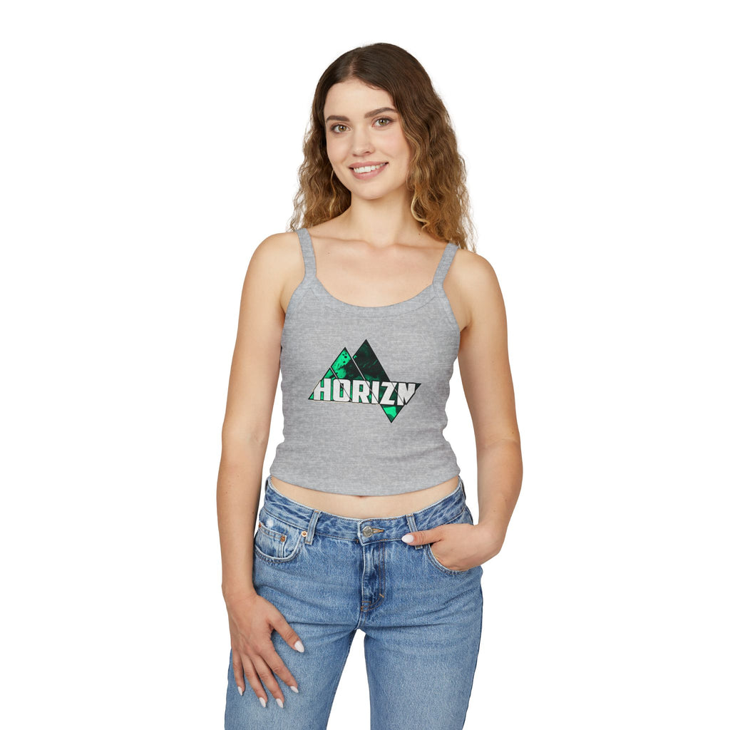 Horizn Green Marble Triangle Crop Tank