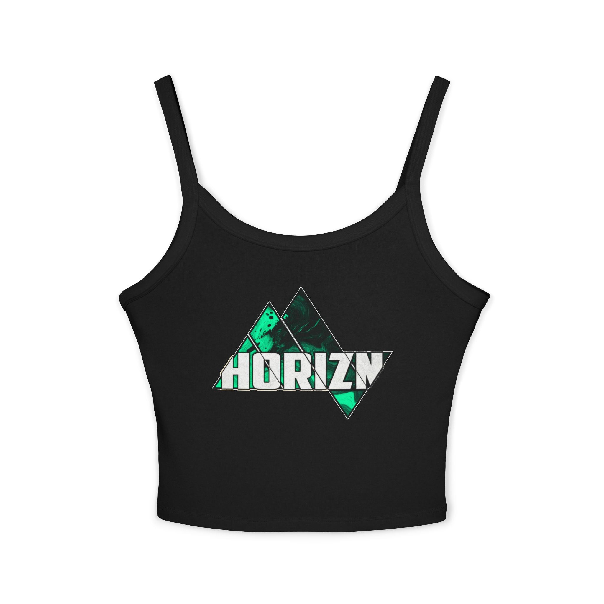 Horizn Green Marble Triangle Crop Tank