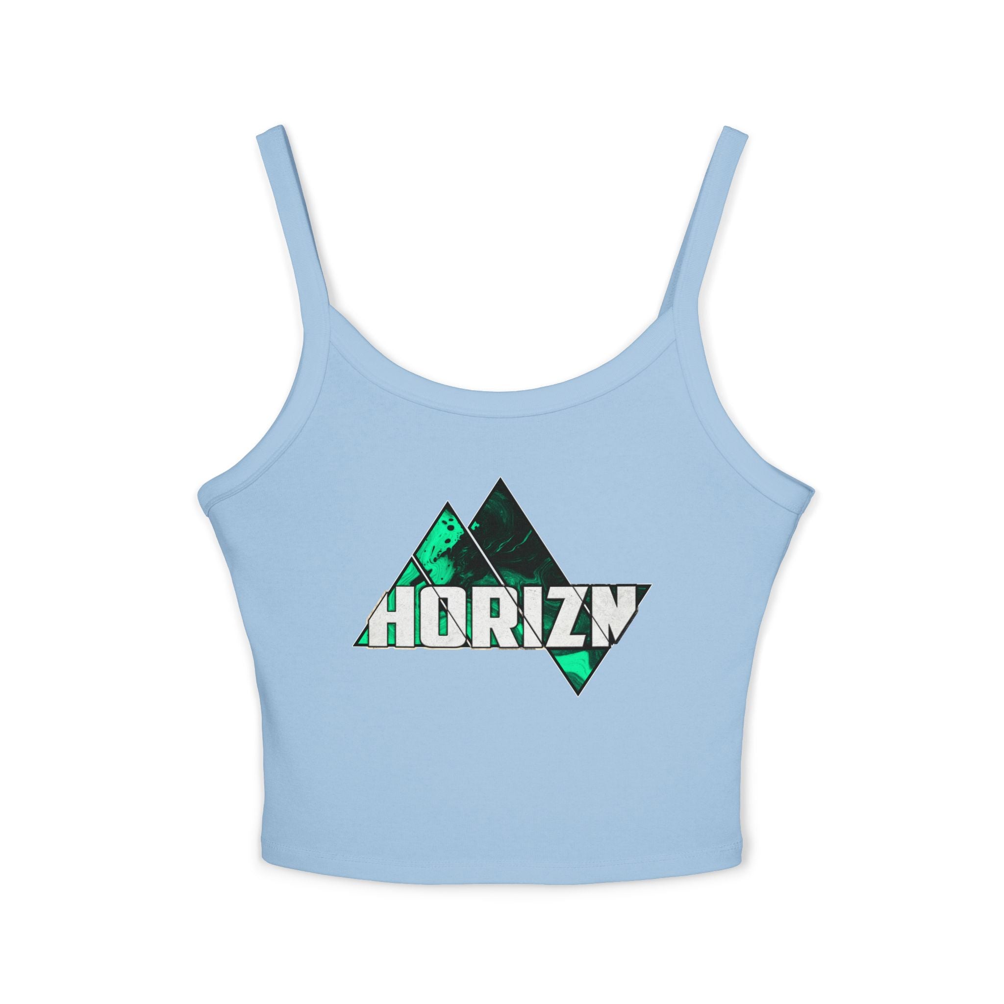 Horizn Green Marble Triangle Crop Tank